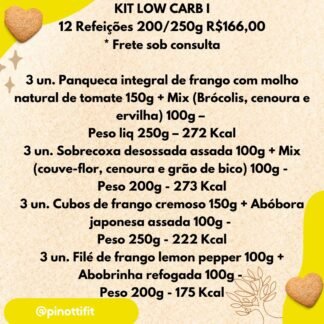 Kit Low Carb I-(Só Frango)-12Un -200/250g