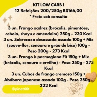 Kit Low Carb I-(Só Frango)-12Un -200/250g