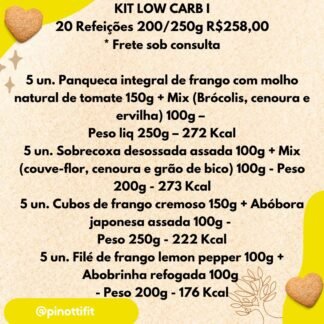 Kit Low Carb I-(Só Frango)-20Un -200/250g