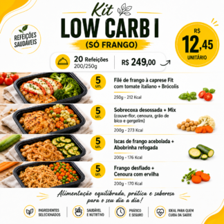 Kit Low Carb I-(Só Frango)-20Un -200/250g