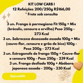 Kit Low Carb I-(Só Frango)-12Un -200/250g