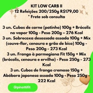 KIT LOW CARB II 12un - (Bovina e Frango) - 200/250g