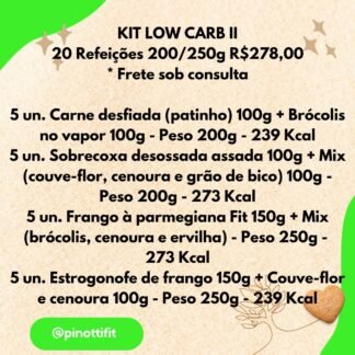 KIT LOW CARB II 20un - (Bovina e Frango) - 200/250g