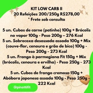 KIT LOW CARB II 20un - (Bovina e Frango) - 200/250g
