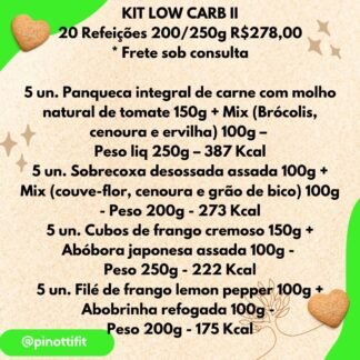 KIT LOW CARB II 20un - (Bovina e Frango) - 200/250g