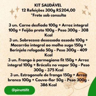 KIT SAUDÁVEL 12un - (Bovina e Frango) - 300g