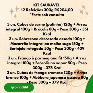 KIT SAUDÁVEL 12un - (Bovina e Frango) - 300g