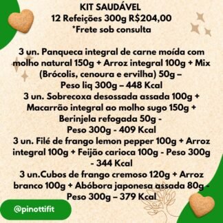 KIT SAUDÁVEL 12un - (Bovina e Frango) - 300g