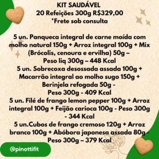KIT SAUDÁVEL 20un-(Bovina e Frango)-300g