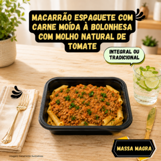 5 un de Macarrão integral à bolonhesa de carne moída 300g