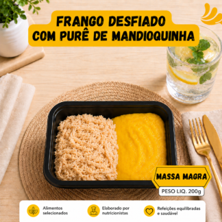 5un Frango desfiado com purê de mandioquinha 200g