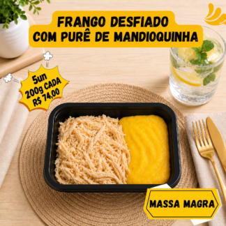 5un Frango desfiado com purê de mandioquinha 200g